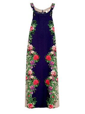 One Clothing Womens Floral Halter Dress Size Small Navy Garden Print